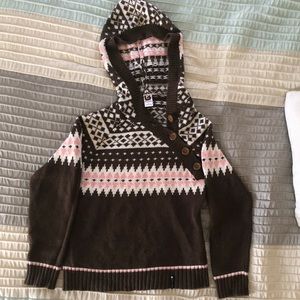 Fair isle hooded sweater